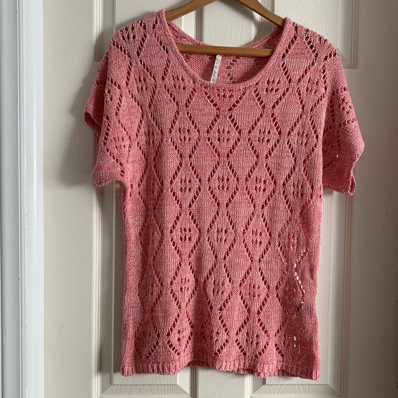 Leo & Nicole Women’s Pink Knit Sweater Blouse Size Large - Picture 15 of 15
